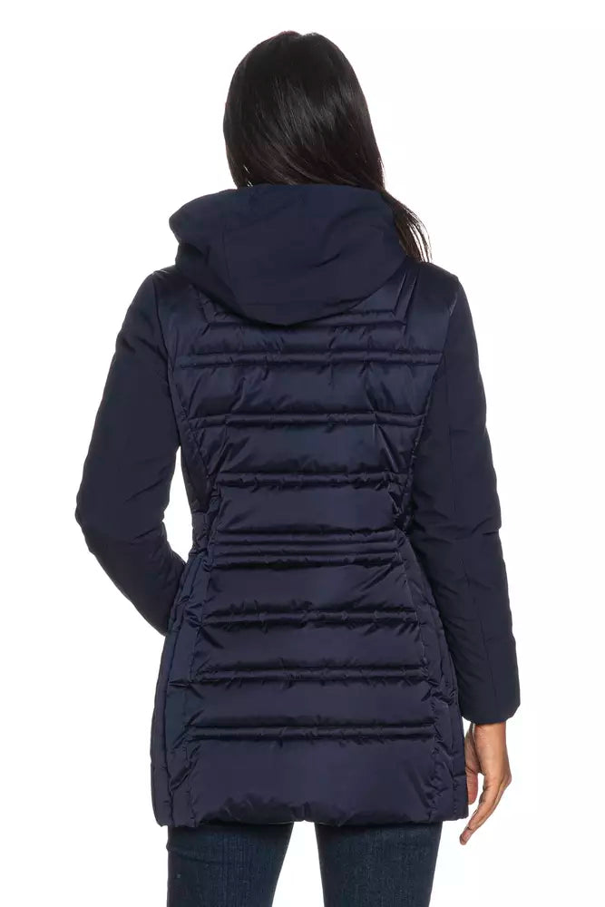 Blue Polyester Women's Jacket