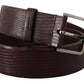 Elegant Dark Brown Leather Belt