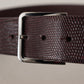 Elegant Dark Brown Leather Belt