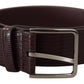 Elegant Dark Brown Leather Belt