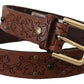 Elegant Leather Belt with Metal Buckle