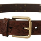 Elegant Leather Belt with Metal Buckle