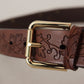 Elegant Leather Belt with Metal Buckle