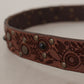 Elegant Leather Belt with Engraved Buckle