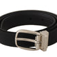 Elegant Engraved Buckle Leather Belt