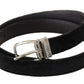 Elegant Velvet Designer Belt with Logo Engraved Buckle