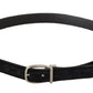 Elegant Velvet Designer Belt with Logo Engraved Buckle