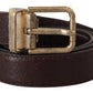 Elegant Leather Belt with Engraved Buckle