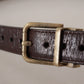 Elegant Leather Belt with Engraved Buckle