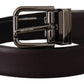 Elegant Dark Brown Leather Belt