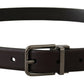 Elegant Dark Brown Leather Belt