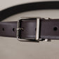 Elegant Dark Brown Leather Belt