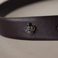 Elegant Dark Brown Leather Belt