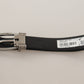 Elegant Black Leather Designer Belt