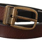 Elegant Leather Belt with Metal Buckle