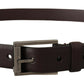 Elegant Dark Brown Leather Belt