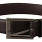 Elegant Dark Brown Leather Belt