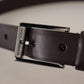 Elegant Dark Brown Leather Belt