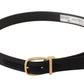 Elegant Black Leather Belt