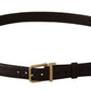 Elegant Leather Belt with Metal Buckle