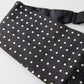 Elegant Silk Black & White Polka Dot Cummerbund