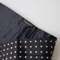 Elegant Silk Black & White Polka Dot Cummerbund