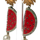 Radiant Red Watermelon Clip-On Earrings