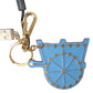 Elegant Multicolor Keychain with Gold Accents