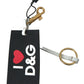 Chic Black and Gold Designer Keychain