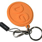 Chic Orange & Gold Keychain Accessory