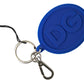 Chic Brass and Rubber Logo Keychain