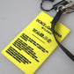 Yellow Silicone DG Logo Gold Brass Keyring Keychain