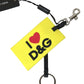 Chic Yellow Keyring with Logo Hardware