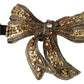 Gold Crystal Embellished Silk Bowtie