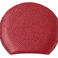 Chic Red Leather Hand Mirror Holder