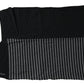 Black Gray Stripe Wool Neck Wrap Shawl Scarf