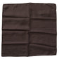 Brown Patterned Silk Square Handkerchief Scarf