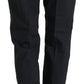 Black Wool High Waist Tapered Pants