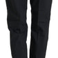 Black Wool High Waist Tapered Pants