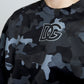 Black Camouflage Round Neck Sweatshirt Sweater