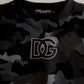 Black Camouflage Round Neck Sweatshirt Sweater