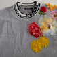 Gray DG Amore Queen Floral Pullover Sweater