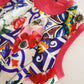 Multicolor Majolica Floral Crew Neck Tank Top