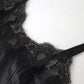 Sultry Black Silk Camisole Top