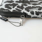 Gray Leopard Leather Men Purse Crossbody Sling Phone Bag