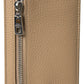 Elegant Beige Leather Cardholder Wallet