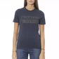 Blue Cotton Women T-Shirt