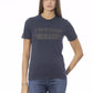 Blue Cotton Women T-Shirt