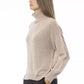 Beige Wool Women Sweater