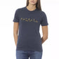 Blue Cotton Women T-Shirt